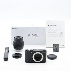 FUJIFILM X-M5 レンズキット XF15-45mm ブラック｜日英二言語対応・APS-C・手ぶれ補正・Vlog/旅行/スナップに最適【中古】