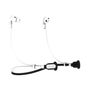 umvowuxa 汎用シリコン製紛失防止イヤーフック for AirPods 4/3/2/1/Pro 3(2025)/Pro 2 対応 - しっかりフィット、洗えるスポーツ用シリコンアクセサリー for AirPodsシリーズ用（ブラック + ホワイト）