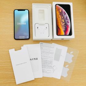 【背面ヒビ】iPhone XS 256GB ゴールド SIMフリー （箱つき）