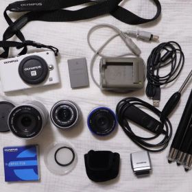 【動作確認済】OLYMPUS PEN Lite E-PL3 レンズ3本セット