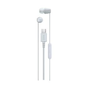 SONY IER-EX15C WZ ホワイト ステレオヘッドホン USB Type-C ier-ex15c 有線 軽量 小型 Android iPone iPad iPod 対応 スマホ ハンズフリー通話 ソニー