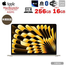 【未開封品】Apple MacBook Air 15.3inch MW1J3J/A A3241 2025 TouchID [Apple M4 10コア 16GB SSD256GB 無線 BT カメラ 15.3型 Starlight 純箱 ] ：未開封品