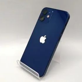 【中古】Apple au 【SIMロック解除済み】 iPhone 12 mini 64GB ブルー MGAP3J/A【広島本通】保証期間１ヶ月【ランクC】