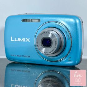 【美品】Panasonic LUMIX DMC-S1 ブルー 1210万画素 28mm広角 光学4倍ズーム 手ブレ補正 スリムコンパクトデジタルカメラ