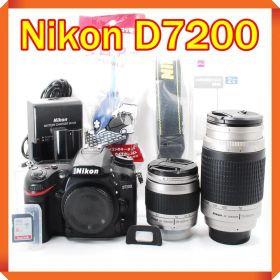 Nikon D7200 一眼レフカメラ スマホ転送 ダブルレンズセット