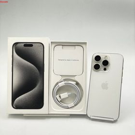 iPhone15 Pro 256GB ホワイトチタニウム MTUD3J/A SoftBank版SIM