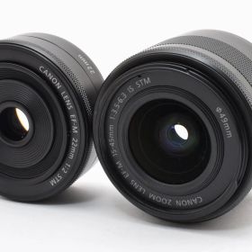 極上品 キャノン Canon EOS M3 + zoom lens EF-M 15-45mm F3.5-6.3 + EF-M 22mm F2 STM ミラーレス一眼レフ レンズキット セット #895 #2174