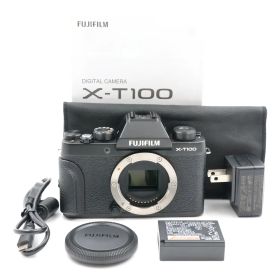 ■極上品■ FUJIFILM X-T100ブラック ミラーレス一眼カメラ 富士フィルム