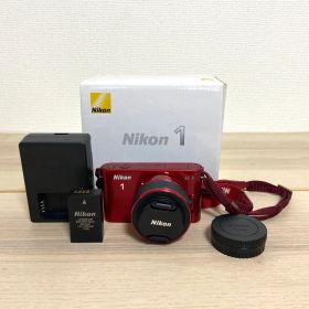 Nikon 1 J1 ミラーレス一眼 レッド レンズ 10-30mm