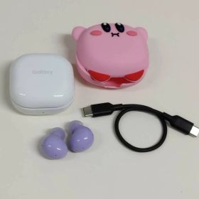 【良品】SAMSUNG Galaxy Buds2/SM-R177/ワイヤレスイヤホン/ラベンダー/シリコンカバーつき！