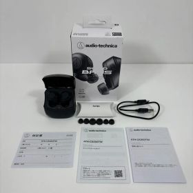 1072◆audio-technica ワイヤレスイヤホン SOLIDBASS ATH-CKS50TW ブラック 動作確認済み