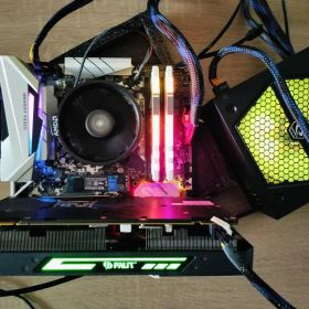 【光るPCパーツ】Ryzen7 2700X GTX1070 メモリ M/B 電源