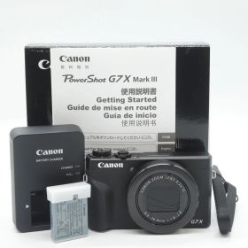 ■ほぼ新品■ CANON Canon コンパクトデジタルカメラ PowerShot G7 X Mark III ブラック 1.0型センサー/F1.8レンズ/光学4.2倍ズーム PSG7XMARKIIIBK