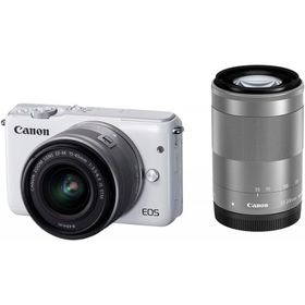 Canon EOS M10 ダブルズームキット ホワイト 良品 動作確認済み 1ヶ月保証付 小型軽量 ミラーレス