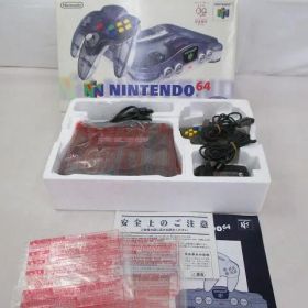 【まとめ売り 中古品】 ゲーム NINTENDO 64 本体 NUS-001 ジャスコ限定 クリアグレー 動作品 箱・説・周辺機器付き