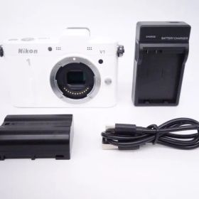 【ショット数6175回】【極上品】ニコン Nikon 1 V1 ボディ ホワイト [W2607001A]