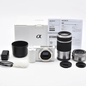 ★極上美品★《ショット数409回》 ソニー SONY VLOGCAM ZV-E10 ダブルズームレンズキット デジタルカメラ #0860A
