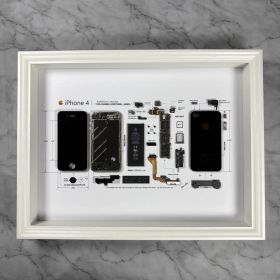 【特売品】iPhone 4 Black 標本アート ボックスフレーム仕様