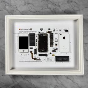 【特売品】 iPhone 4s White 標本アート ボックスフレーム仕様