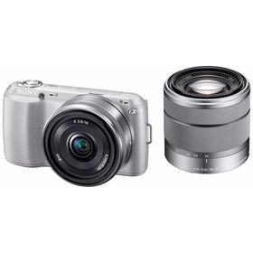 【中古】SONY ミラーレス一眼 α NEX-C3 ダブルレンズキット E 16mm F2.8+E 18-55mm F3.5-5.6 OSS付属 ピン