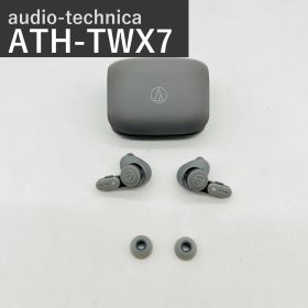 オーディオテクニカ audio-technica ATH-TWX7 完全ワイヤレスイヤホン グレー Bluetooth ノイズキャンセリング LDAC対応 マルチポイント ヒアスルー IPX4防滴 Qiワイヤレス充電 国内正規品
