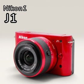 【ショット1204回・極美品】Nikon 1 J1 レッド 10-30mm VR