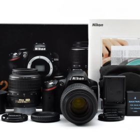 ★極上美品★Nikon ニコン D3200 200mmダブルズームキット ブラック カメラ ＜ショット数29回＞★A187H #18