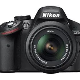 【中古】Nikon デジタル一眼レフカメラ D3200 レンズキット AF-S DX NIKKOR 18-55mm f/3.5-5.6G VR付属 ブラック D3200LKBK