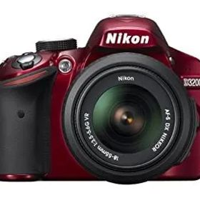 【中古】Nikon デジタル一眼レフカメラ D3200 レンズキット AF-S DX NIKKOR 18-55mm f/3.5-5.6G VR付属 レッド D3200LKRD