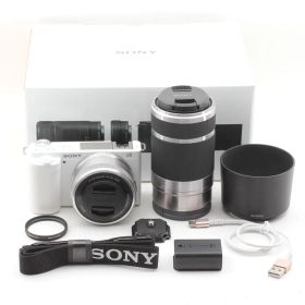 SONY ZV-E10 ダブルズームレンズキット VLOGCAM ミラーレス ホワイト 動作確認済 ソニー #S00090
