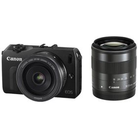 Canon EOS M ダブルレンズキット ブラック 良品 動作確認済み 1ヶ月保証付 小型軽量 ミラーレス