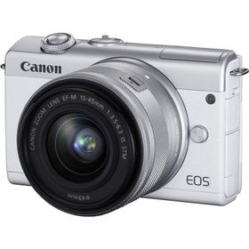 Canon EOS M200 ズームキット ホワイト 良品 動作確認済み 1ヶ月保証付 小型軽量 ミラーレス