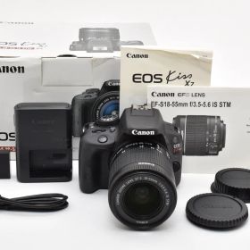 ★新品級★ 【ショット数 1729回】キヤノン CANON EOS KISS X7 + EF-S 18-55mm IS STMレンズキット OB4291 #230