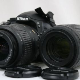 【返品保証】 【シャッター1436回】ニコン Nikon D3100 DX AF-S NIKKOR 18-55mm G 55-200mm G ED デジタル一眼 e14952
