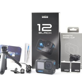 【美品・完動品】GoPro HERO12 Black ゴープロ アクションカメラ 本体 5.3K HDR 高画質動画 HyperSmooth 6.0 強力手ブレ補正 27MP写真 Vlog YouTube撮影 防水防塵 アウトドア 付属品あり