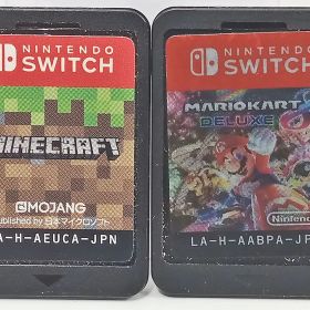 Nintendo Switch用ソフト マインクラフト マリオカート8 デラックス 2点セット 本体のみ 動作確認済み 中古 [MO-7861]