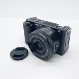美品 SONY VLOGCAM ZV-E10L E PZ 16-50mm F3.5-5.6 OSS SELP1650 パワーズームレンズキット ブラック【C8367-60】