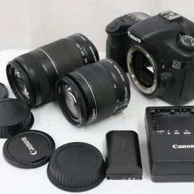 【返品保証】 キャノン Canon EOS 60D EF-S 55-250mm F4-5.6 IS II 18-55mm F3.5-5.6 IS II デジタル一眼 e15215