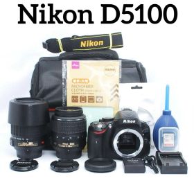 Nikon D5100 スマホ転送OK 手ぶれ補正ダブルレンズ 高画質 バック付
