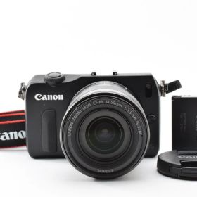 光学極上 Canon キャノン EOS M 黒 ブラック / EF-M 18-55mm 3.5-5.6 IS STM レンズキット ミラーレス一眼カメラ #4280