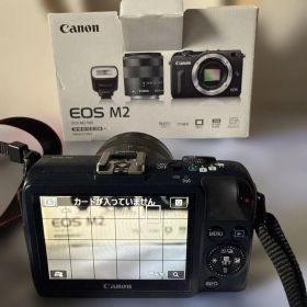 Canon EOS M2 ミラーレス一眼カメラ カバーSDカード付きストロボ