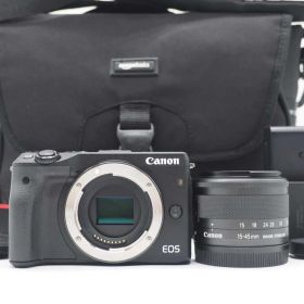 キャノン Canon EOS M3 24.2MP Digital Camera Black 15-45mm Lens [新品同様] #Z6593A