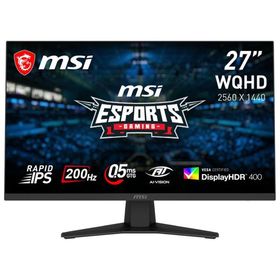 MSI｜エムエスアイ ゲーミング液晶ディスプレイ(27型/ RAPID IPS/ WQHD 2560 × 1440/ 200Hz/ 0.5ms)(ブラック) MAGシリーズ MAG-274QF-E20 返品種別A