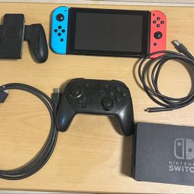 プロコントローラー付きNintendo Switch 本体 箱、純正充電器なし