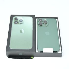 【液晶美品＊付属品完備】SIMフリーiPhone13 Pro 128GB アルパイングリーン