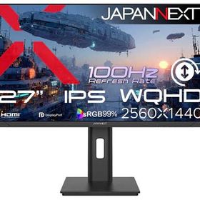 JAPANNEXT ジャパンネクスト WQHD対応 27型液晶ディスプレイ/HDMI×1、DP×1/ブラック/スピーカー無/2年保証 JN-IPS27Q3-HSP