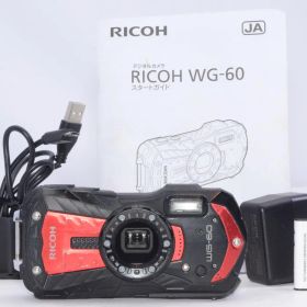 RICOH WG-60 レッド 防水デジタルカメラ 14m防水 耐衝撃 現状品