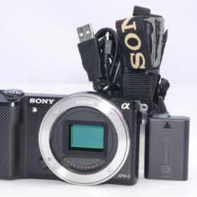 SONY α5000 ボディ（ブラック）海外版 日本語表記なし 充電ケーブル・ストラップ付 液晶スレ 動作確認済
