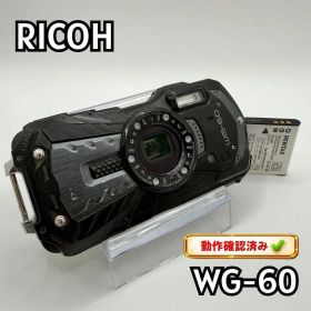【動作確認済み】RICOH WG-60 ブラック 防水 耐衝撃 デジタルカメラ