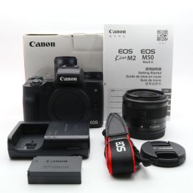 Canon EOS Kiss M2 標準ズームレンズキット ブラック 〔キヤノン EF-M マウント〕
